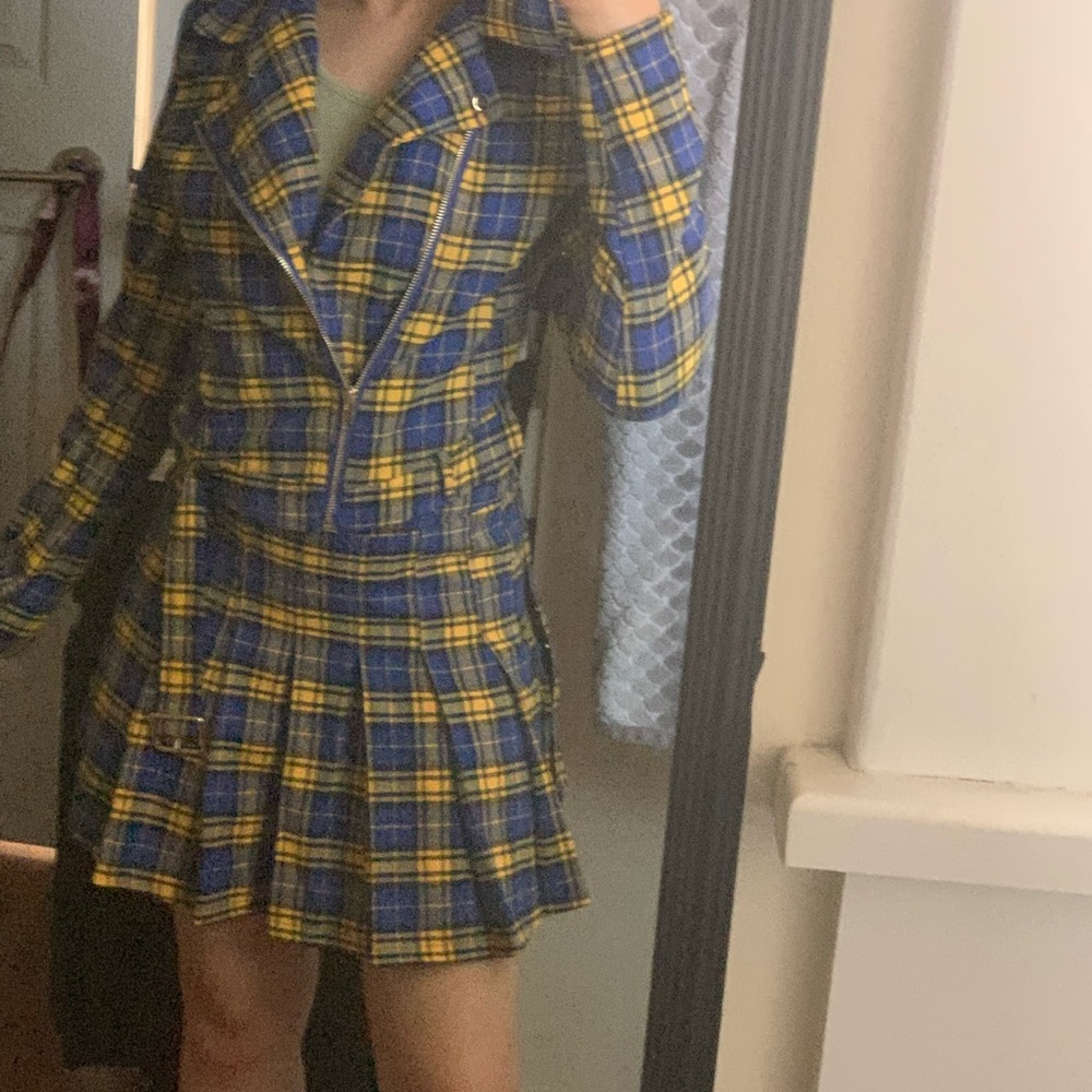Blue and Yellow Plaid 2 piece